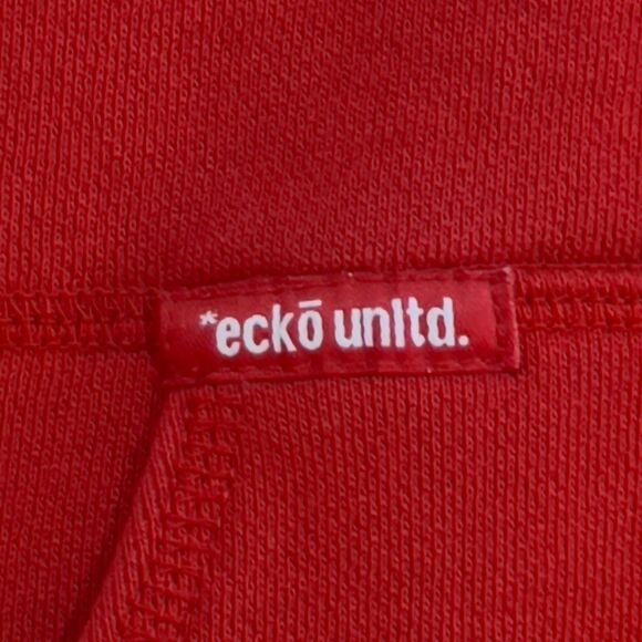 Vintage Y2K Ecko Unltd Heavy Duty Red Tag Hoodie Sweatshirt - Men's Large - Picture 3 of 14